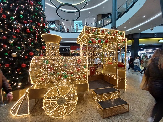 Oberhausen Centro Lokomotive weihnachtlich